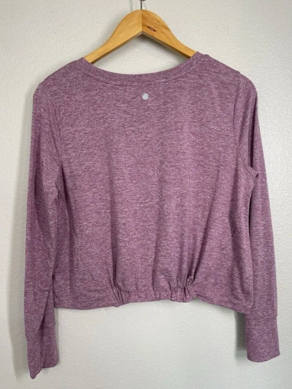 Yogalicious🌸 Sz S Crop Top Purple* Mauve Space Dye* Twist-Front - Picture 9 of 13
